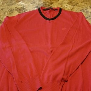 Sean john v-neck monogrammed sweater